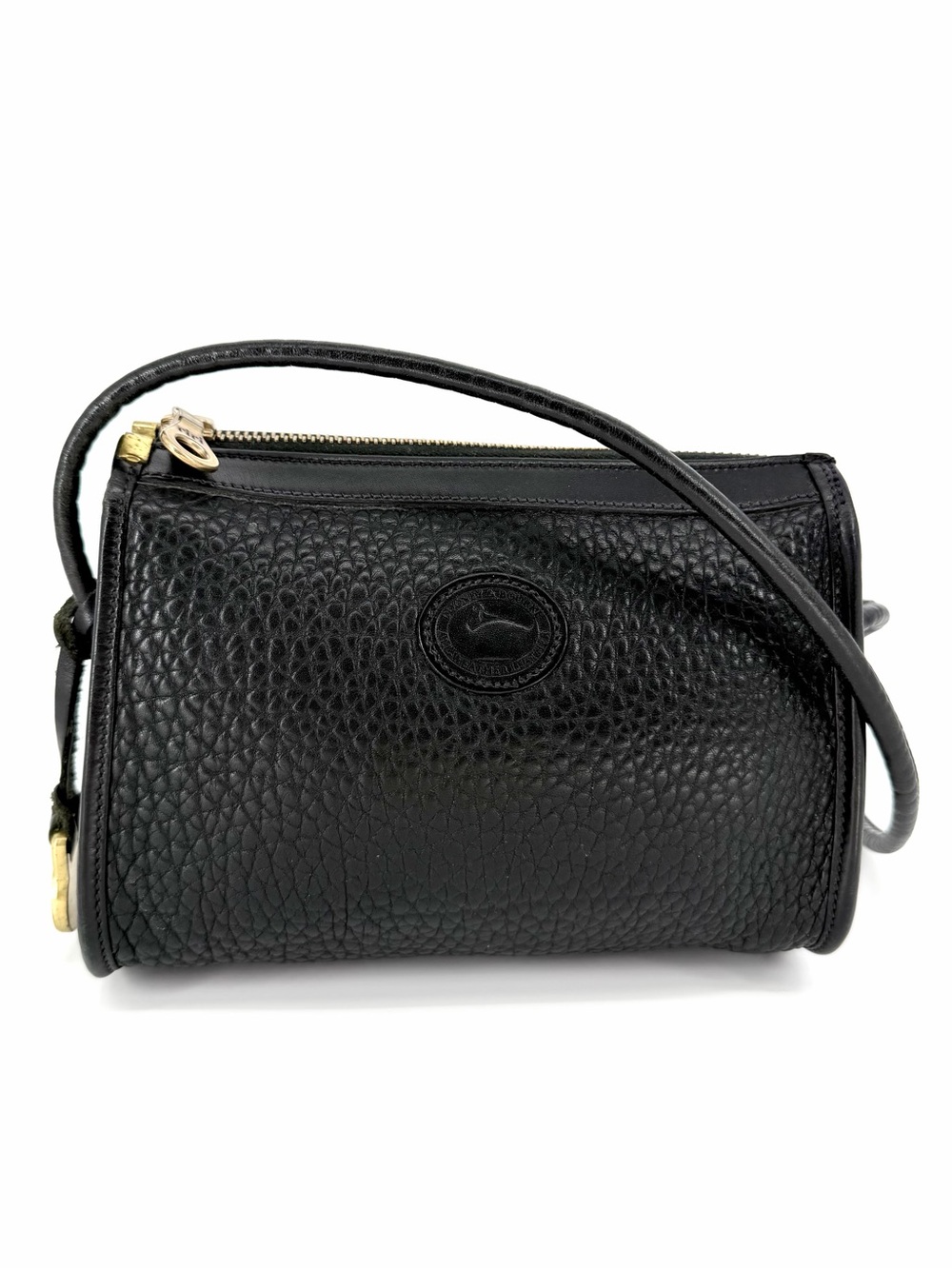 Vintage Dooney & Bourke Mini Black Pebbled Leather Crossbody Bag